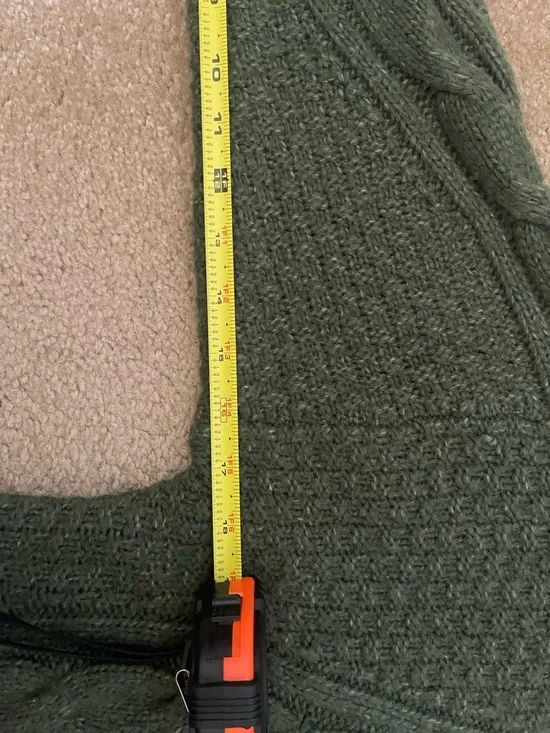 Abercrombie & Fitch Olive Green Cable Knit Button Cardigan - Picture 6 of 10